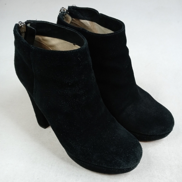 MK Michael Kors Womens Back Zip Block 5" Heel Plat - Picture 1 of 9